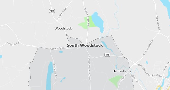 Map of South Woodstock, CT