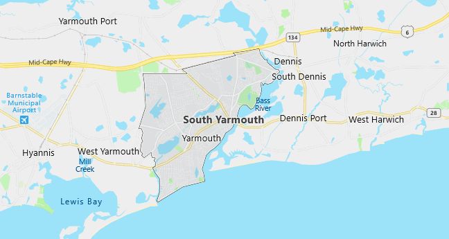 Map of South Yarmouth, MA