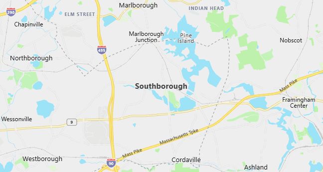 Map of Southborough, MA