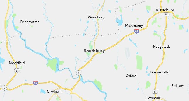 Map of Southbury, CT