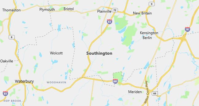 Map of Southington, CT