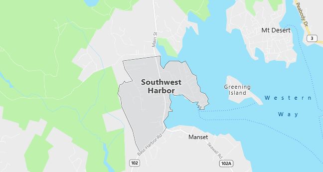 Map of Southwest Harbor, ME