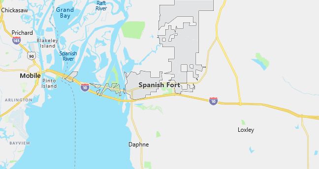 Map of Spanish Fort, AL