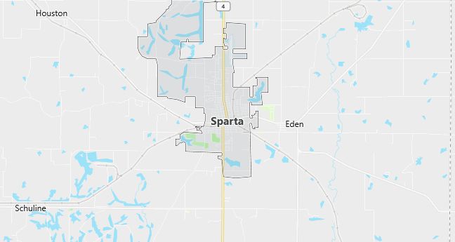 Map of Sparta, IL