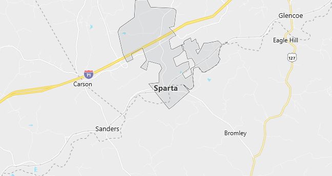 Map of Sparta, KY