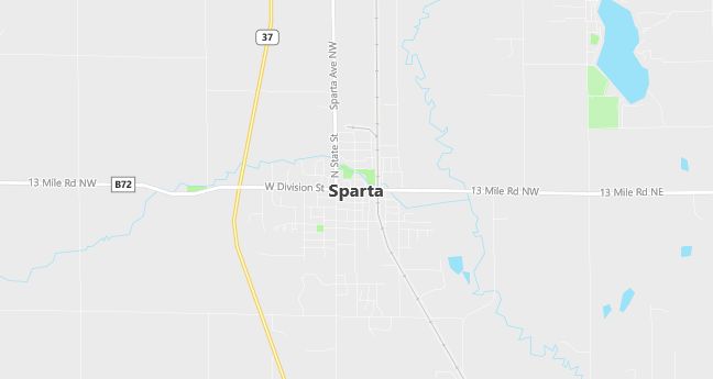 Map of Sparta, MI