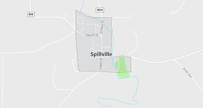 Map of Spillville, IA