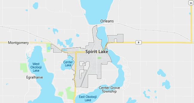 Map of Spirit Lake, IA