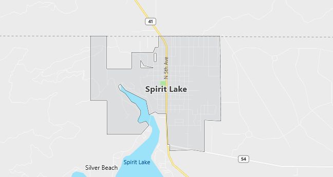 Map of Spirit Lake, ID