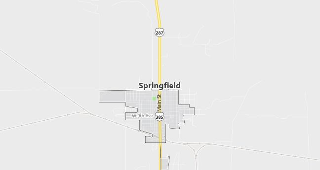 Map of Springfield, CO