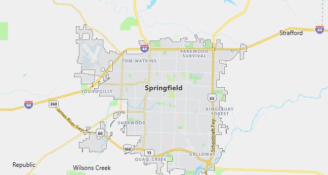 Map of Springfield, ME