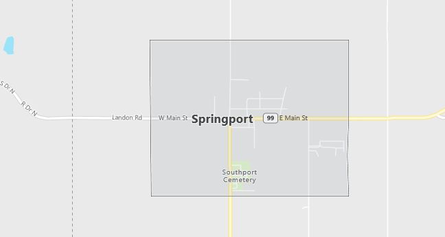 Map of Springport, MI