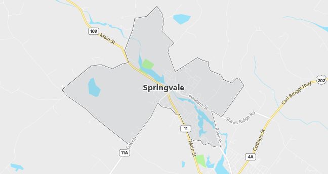 Map of Springvale, ME