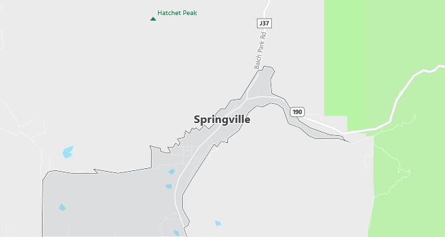 Map of Springville, CA