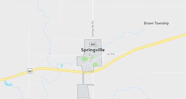 Map of Springville, IA