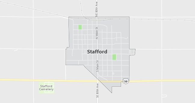 Map of Stafford, KS