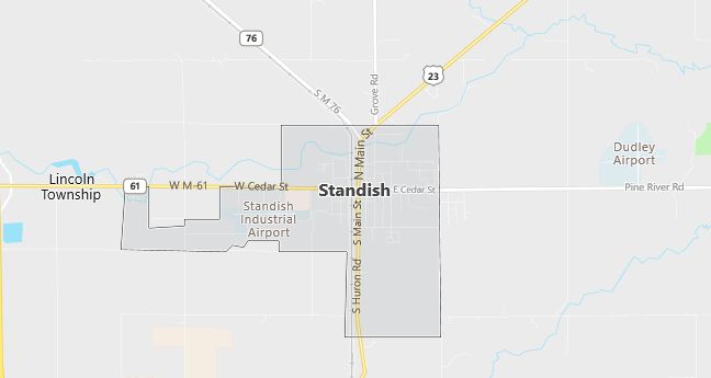 Map of Standish, MI