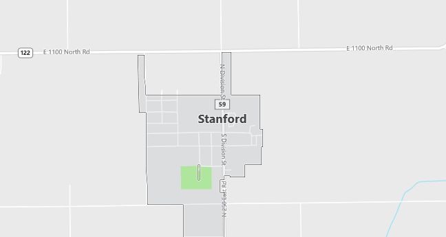 Map of Stanford, IL