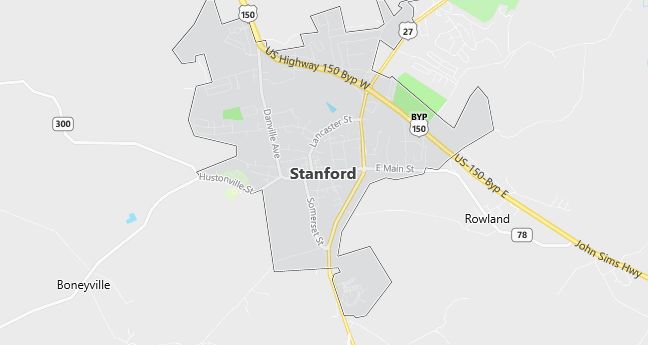 Map of Stanford, KY