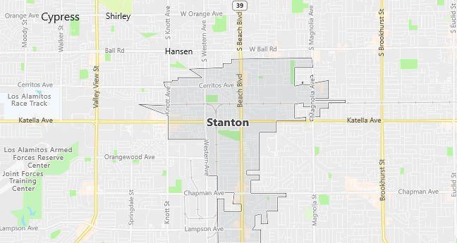 Map of Stanton, CA