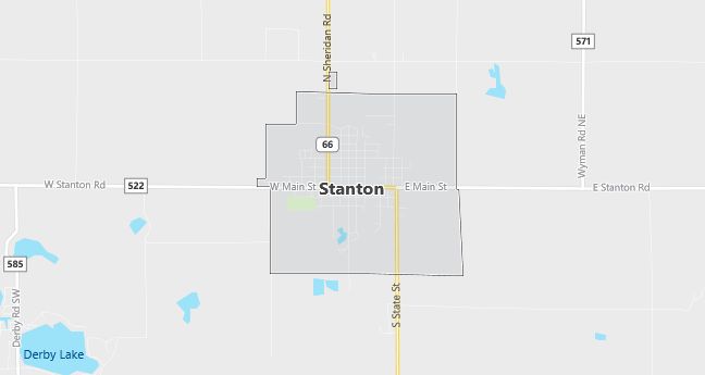 Map of Stanton, MI