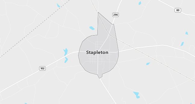 Map of Stapleton, GA