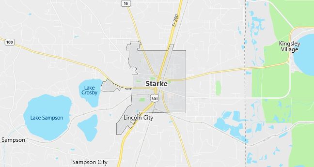 Map of Starke, FL