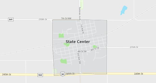 Map of State Center, IA