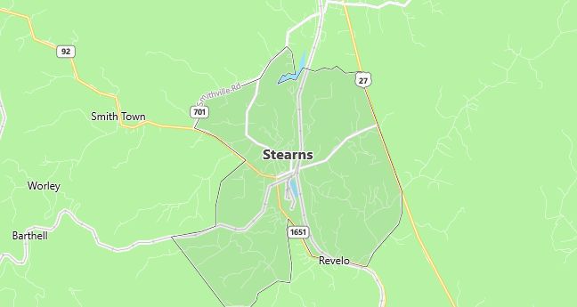 Map of Stearns, KY