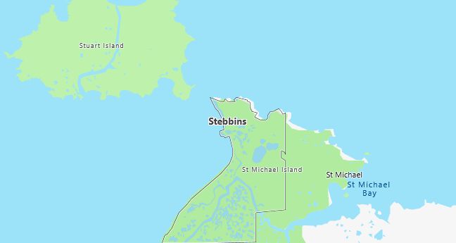 Map of Stebbins, AK