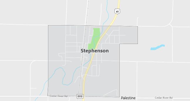 Map of Stephenson, MI