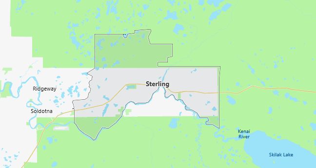 Map of Sterling, AK