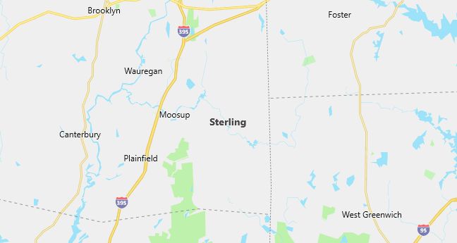 Map of Sterling, CT