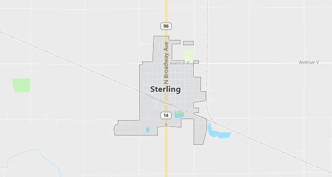 Map of Sterling, KS