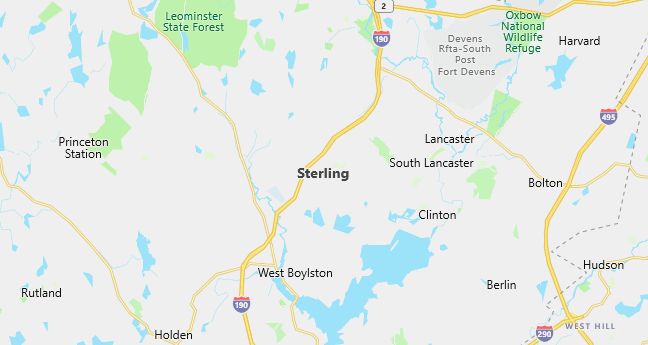 Map of Sterling, MA