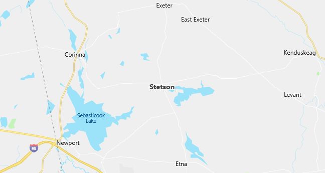 Map of Stetson, ME