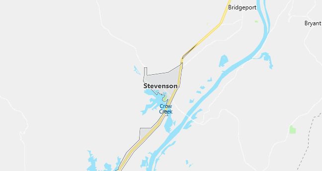 Map of Stevenson, AL