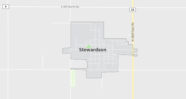 Map of Stewardson, IL