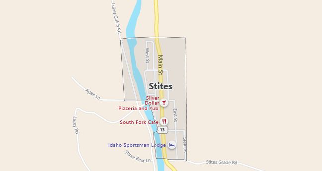 Map of Stites, ID