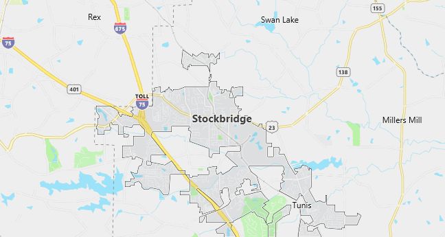 Map of Stockbridge, GA