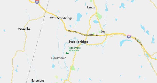 Map of Stockbridge, MA