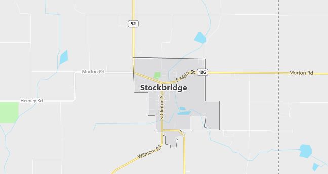 Map of Stockbridge, MI