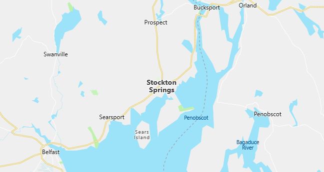 Map of Stockton Springs, ME