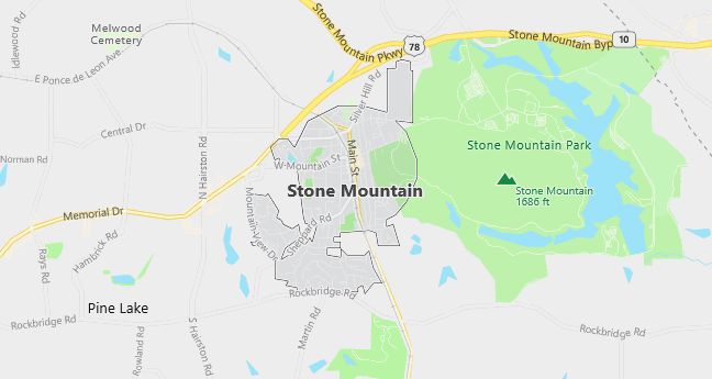 Map of Stone Mountain, GA