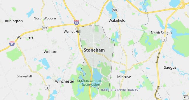 Map of Stoneham, MA