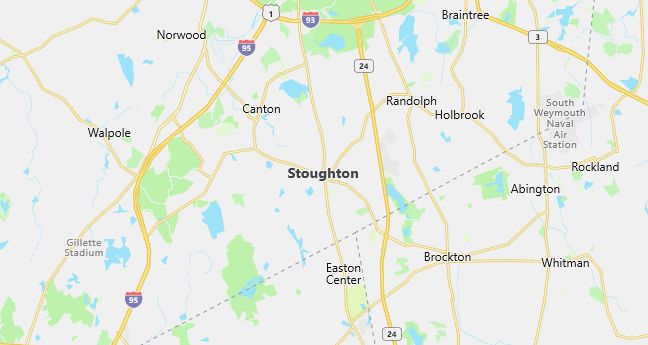 Map of Stoughton, MA