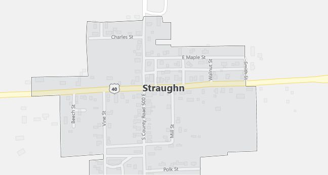 Map of Straughn, IN