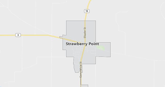 Map of Strawberry Point, IA