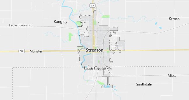 Map of Streator, IL