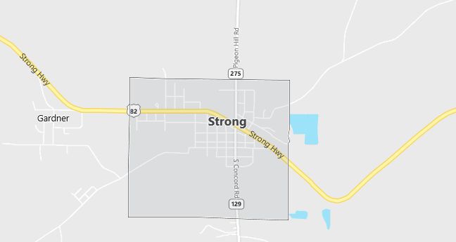 Map of Strong, AR